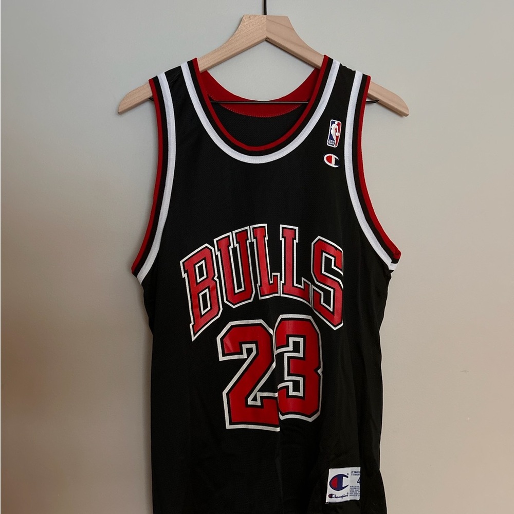 Vintage 1990s Champion Michael Jordan Chicago Bulls #23 Black Alternate Jersey